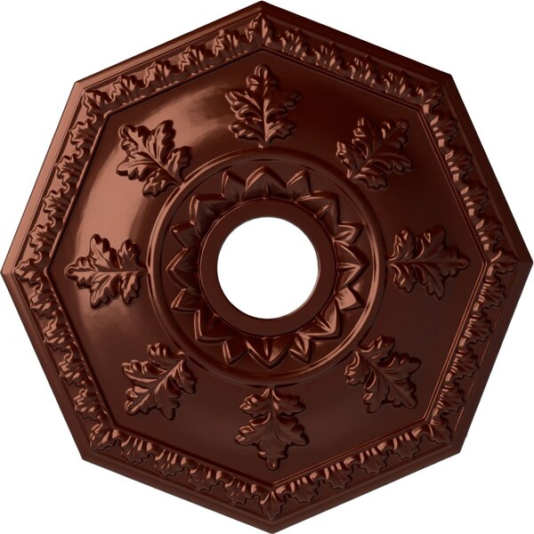 Ekena Millwork Nottingham Ceiling Medallion (Canopies up to 4 5/8"), 18"OD x 3 1/2"ID x 1 1/2"P, Antique Copper CM18NTACS - main